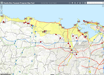 Mapa tsunamis y zonas de desalojo